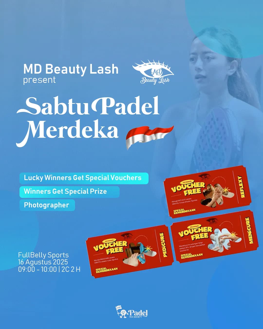 Konten aktivasi sponsor Sabtu Padel